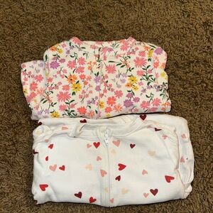 Floral and Heart Print Kids Pajama Set size 6-9m